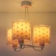 Κρεμαστό φωτιστικό οροφής τρίφωτο Dots Pink Ε27 220-240V με ρυθμιζόμενο κιτ ανάρτησης