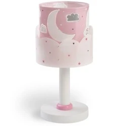 Παιδικό φωτιστικό κομοδίνου Moon Pink διπλού τοιχώματος από διάφανο πολυπροπυλένιο αντοχής