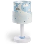 Φωτιστικό κομοδίνου Moon Blue Ε14 με διακόπτη on / off επάνω κατάλληλο και για διάβασμα