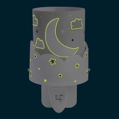 Παιδικό φωτιστικό νυκτός LED Moon Gray διπλού τοιχώματος από διάφανο πολυπροπυλένιο Παιδικό φωτιστικό νυκτός LED Moon Gray διπλού τοιχώματος από διάφανο πολυπροπυλένιο