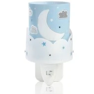 Παιδικό φωτιστικό νυκτός LED Moon Blue διπλού τοιχώματος με διάφανα σημεία στήριξης