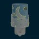 Παιδικό φωτιστικό νυκτός LED Moon Blue διπλού τοιχώματος με διάφανα σημεία στήριξης Παιδικό φωτιστικό νυκτός LED Moon Blue διπλού τοιχώματος με διάφανα σημεία στήριξης