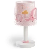 Επιτραπέζιο φωτιστικό κομοδίνου Little Elephant Pink με ανεξίτηλη εκτύπωση χρωμάτων στα τοιχώματα