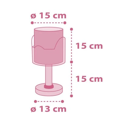 Επιτραπέζιο φωτιστικό κομοδίνου Little Elephant Pink με ανεξίτηλη εκτύπωση χρωμάτων στα τοιχώματα Επιτραπέζιο φωτιστικό κομοδίνου Little Elephant Pink με ανεξίτηλη εκτύπωση χρωμάτων στα τοιχώματα