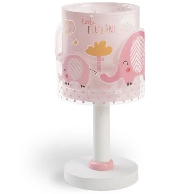 Επιτραπέζιο φωτιστικό κομοδίνου Little Elephant Pink με ανεξίτηλη εκτύπωση χρωμάτων στα τοιχώματα Επιτραπέζιο φωτιστικό κομοδίνου Little Elephant Pink με ανεξίτηλη εκτύπωση χρωμάτων στα τοιχώματα
