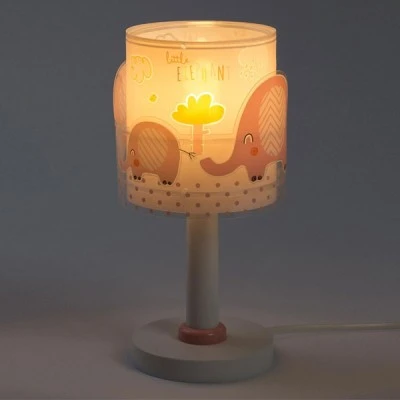 Επιτραπέζιο φωτιστικό κομοδίνου Little Elephant Pink με ανεξίτηλη εκτύπωση χρωμάτων στα τοιχώματα Επιτραπέζιο φωτιστικό κομοδίνου Little Elephant Pink με ανεξίτηλη εκτύπωση χρωμάτων στα τοιχώματα
