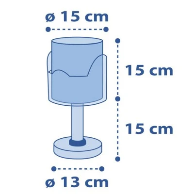 Επιτραπέζιο φωτιστικό κομοδίνου Little Elephant Blue Ε14 220-240V με διακόπτη on/off Επιτραπέζιο φωτιστικό κομοδίνου Little Elephant Blue Ε14 220-240V με διακόπτη on/off