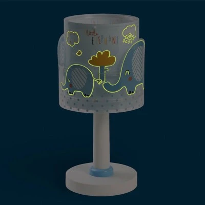 Επιτραπέζιο φωτιστικό κομοδίνου Little Elephant Blue Ε14 220-240V με διακόπτη on/off Επιτραπέζιο φωτιστικό κομοδίνου Little Elephant Blue Ε14 220-240V με διακόπτη on/off