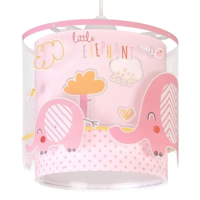 Παιδικό φωτιστικό οροφής Little Elephant Pink E27 με φωσφορίζοντα μέρη στο εξωτερικό του τοίχωμα Παιδικό φωτιστικό οροφής Little Elephant Pink E27 με φωσφορίζοντα μέρη στο εξωτερικό του τοίχωμα