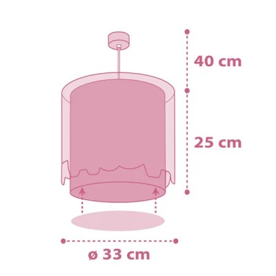 Παιδικό φωτιστικό οροφής Little Elephant Pink E27 με φωσφορίζοντα μέρη στο εξωτερικό του τοίχωμα Παιδικό φωτιστικό οροφής Little Elephant Pink E27 με φωσφορίζοντα μέρη στο εξωτερικό του τοίχωμα