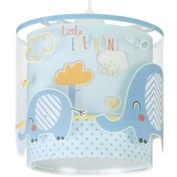 Παιδικό φωτιστικό οροφής Little Elephant Blue Ε27 διπλού τοιχώματος με ανεξίτηλη εκτύπωση χρωμάτων