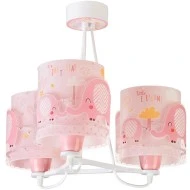 Κρεμαστό τρίφωτο οροφής Little Elephant Pink Ε27 220-240V με ρυθμιζόμενο κιτ ανάρτησης