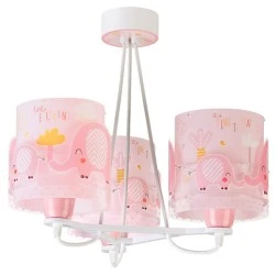 Κρεμαστό τρίφωτο οροφής Little Elephant Pink Ε27 220-240V με ρυθμιζόμενο κιτ ανάρτησης