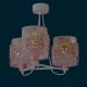 Κρεμαστό τρίφωτο οροφής Little Elephant Pink Ε27 220-240V με ρυθμιζόμενο κιτ ανάρτησης