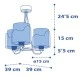 Κρεμαστό φωτιστικό οροφής τρίφωτο Little Elephant Blue Ε27 με διακοσμημένη ροζέτα Κρεμαστό φωτιστικό οροφής τρίφωτο Little Elephant Blue Ε27 με διακοσμημένη ροζέτα