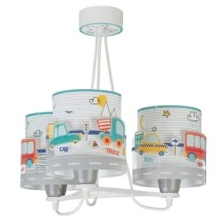 Κρεμαστό φωτιστικό οροφής Baby Travel τρίφωτο με ανεξίτηλη εκτύπωση χρωμάτων στα τοιχώματα