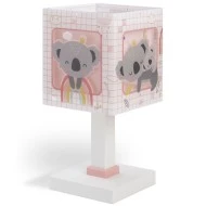 Παιδικό φωτιστικό κομοδίνου Koala Pink με διάφανα σημεία στήριξης για αποφυγή σκιών στο δωμάτιο