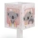 Παιδικό φωτιστικό κομοδίνου Koala Pink με διάφανα σημεία στήριξης για αποφυγή σκιών στο δωμάτιο