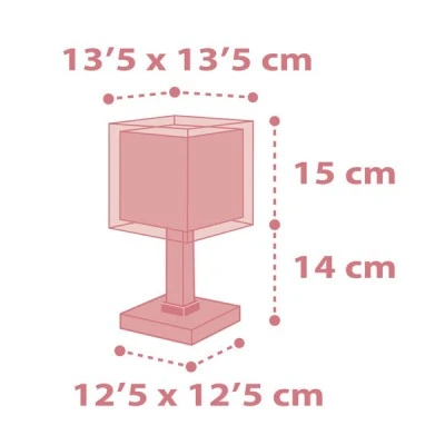 Παιδικό φωτιστικό κομοδίνου Koala Pink με διάφανα σημεία στήριξης για αποφυγή σκιών στο δωμάτιο