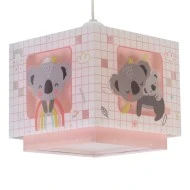 Κρεμαστό παιδικό φωτιστικό Koala Pink E27 διπλού τοιχώματος από διάφανο πολυπροπυλένιο αντοχής Κρεμαστό παιδικό φωτιστικό Koala Pink E27 διπλού τοιχώματος από διάφανο πολυπροπυλένιο αντοχής