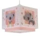 Κρεμαστό παιδικό φωτιστικό Koala Pink E27 διπλού τοιχώματος από διάφανο πολυπροπυλένιο αντοχής