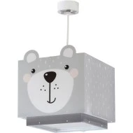Κρεμαστό παιδικό φωτιστικό Little Teddy Ε27 με διάφανα σημεία στήριξης για αποφυγή σκιών στο δωμάτιο