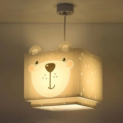 Κρεμαστό παιδικό φωτιστικό Little Teddy Ε27 με διάφανα σημεία στήριξης για αποφυγή σκιών στο δωμάτιο Κρεμαστό παιδικό φωτιστικό Little Teddy Ε27 με διάφανα σημεία στήριξης για αποφυγή σκιών στο δωμάτιο