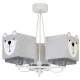 Κρεμαστό τρίφωτο φωτιστικό οροφής Little Teddy Ε27 220-240V με διακοσμημένη ροζέτα