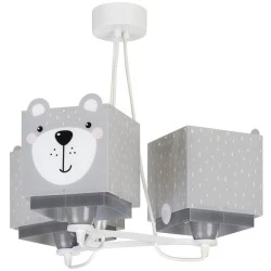 Κρεμαστό τρίφωτο φωτιστικό οροφής Little Teddy Ε27 220-240V με διακοσμημένη ροζέτα