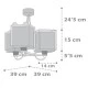 Κρεμαστό τρίφωτο φωτιστικό οροφής Little Teddy Ε27 220-240V με διακοσμημένη ροζέτα