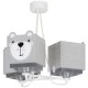Κρεμαστό τρίφωτο φωτιστικό οροφής Little Teddy Ε27 220-240V με διακοσμημένη ροζέτα