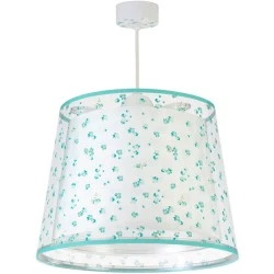 Κρεμαστό φωτιστικό οροφής με ντουί E27 Dream Flowers Green διπλού τοιχώματος και διάφανα σημεία στήριξης 