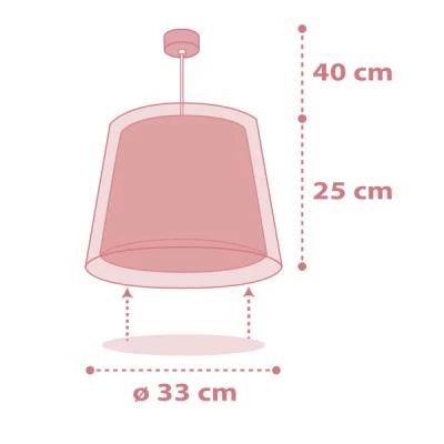 Κρεμαστό φωτιστικό E27 Light Feeling Pink με διπλό τοίχωμα με διάφανα σημεία στήριξης