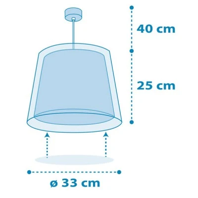 Φωτιστικό οροφής Light Feeling Blue E27 220V–240V διπλού τοιχώματος με διάφανο εξωτερικό τοίχωμα Φωτιστικό οροφής Light Feeling Blue E27 220V–240V διπλού τοιχώματος με διάφανο εξωτερικό τοίχωμα