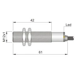 Επαγωγικός διακόπτης SI12SS-DC7 PNP NO+NC 4mm με δυνατότητα επέκτασης ανίχνευσης