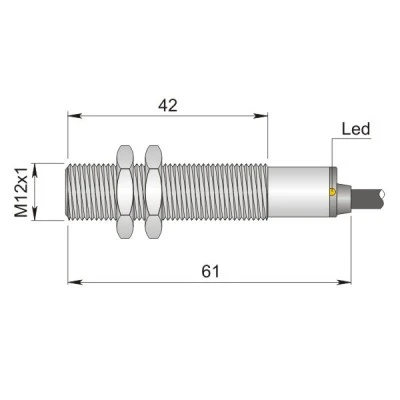 Επαγωγικός διακόπτης SI12SS-DC7 PNP NO+NC 4mm με δυνατότητα επέκτασης ανίχνευσης