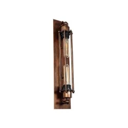 Φωτιστικό τοίχου vintage απλίκα με ντουί 2 x E27 AC 220-240V IP20 χάλκινο εφέ σκουριάς Μ10 x Π11 x Υ47cm