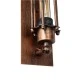 Φωτιστικό τοίχου vintage απλίκα με ντουί 2 x E27 AC 220-240V IP20 χάλκινο εφέ σκουριάς Μ10 x Π11 x Υ47cm