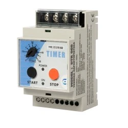 Χρονοδιακόπτης με ρελέ ισχύος ETI DTR060 230V AC 30A ρυθμιζόμενος 0-60 λεπτά  & απομακρυσμένη εντολή μπουτόν για θερμοσίφωνα