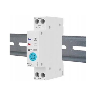 Smart WiFi ρελέ ράγας 63A EGER DTR001W με τοπικό χειρισμό, χρονοδιακόπτη & χρονικό συμβατό με Tuya / Smart Life