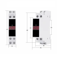 Βολτόμετρο ράγας ψηφιακό μονοφασικό EGER TX-1R για μέτρηση τάσης 80-500V AC
