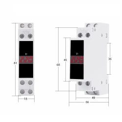 Βολτόμετρο ράγας ψηφιακό μονοφασικό EGER TX-1R για μέτρηση τάσης 80-500V AC