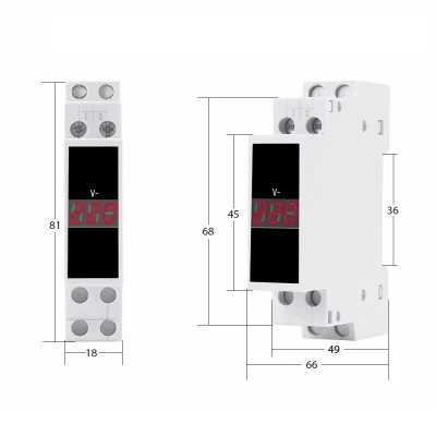 Βολτόμετρο ράγας ψηφιακό μονοφασικό EGER TX-1R για μέτρηση τάσης 80-500V AC