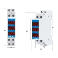 Βολτόμετρο ράγας ψηφιακό τριφασικό EGER TX-3R για μέτρηση τάσης 80-500V AC
