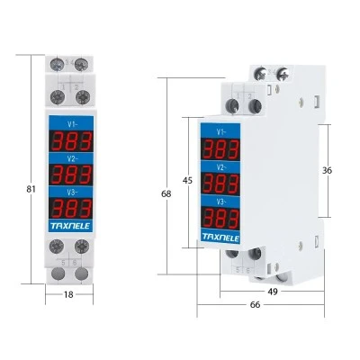 Βολτόμετρο ράγας ψηφιακό τριφασικό EGER TX-3R για μέτρηση τάσης 80-500V AC Βολτόμετρο ράγας ψηφιακό τριφασικό EGER TX-3R για μέτρηση τάσης 80-500V AC