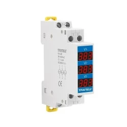 Βολτόμετρο ράγας ψηφιακό τριφασικό EGER TX-3R για μέτρηση τάσης 80-500V AC