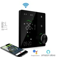 Smart Wifi θερμοστάτης χώρου προγραμματιζόμενος εβδομαδιαίος χωνευτός EGER ΒΗΤ 18B θέρμανσης με ξηρή επαφή μαύρος Tuya Smart & Smart Life
