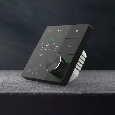 Smart Wifi θερμοστάτης χώρου προγραμματιζόμενος εβδομαδιαίος χωνευτός EGER ΒΗΤ 18B θέρμανσης με ξηρή επαφή μαύρος Tuya Smart & Smart Life