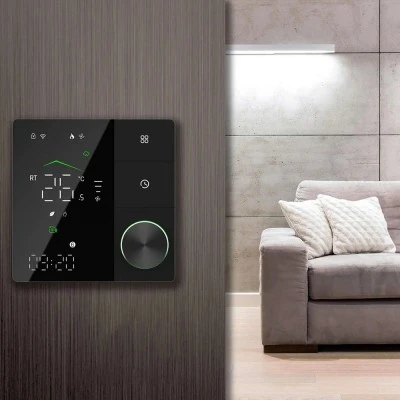 Smart Wifi θερμοστάτης χώρου προγραμματιζόμενος εβδομαδιαίος χωνευτός EGER ΒΗΤ 18B θέρμανσης με ξηρή επαφή μαύρος Tuya Smart & Smart Life
