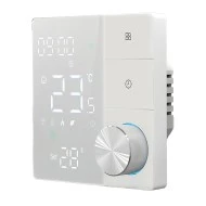 Smart Wifi θερμοστάτης χώρου προγραμματιζόμενος εβδομαδιαίος χωνευτός ΒΗΤ 18W θέρμανσης με ξηρή επαφή λευκός Tuya Smart & Smart Life